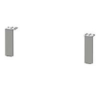 Duravit Base L-Cube, aluminium mat, 2 piÃšces, 70x65 mm - UV999100000