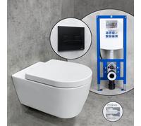 Duravit ME by Starck Cuvette suspendue & abattant Tellkamp, avec bâti-support neeos,, 2529090000+16601BM#SET,