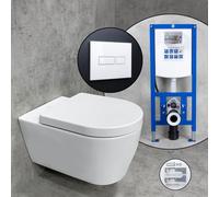 Duravit ME by Starck Cuvette suspendue & abattant Tellkamp, avec bâti-support neeos,, 2529090000+16601WH#SET,