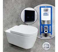 Duravit ME by Starck Cuvette suspendue & abattant Tellkamp, avec bâti-support neeos,, 2529090000+16746BM#SET,