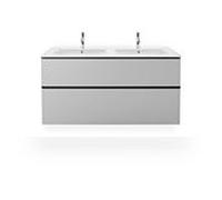 Duravit ME de Starck double vanité 23361300001 130 x 49cm, blanc, mirroir, trou de coq, débordement