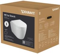 Duravit WC suspendu ME by Starck 453009AAA1 Compact 48 cm sans bride abattant frein de chute blanc