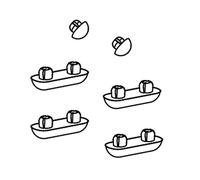 Duravit ME by Starck Jeu d'amortisseurs pour abattant compact, 1004100000,