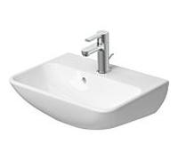 Duravit ME by Starck Lave-mains, sans trou de coulée, trop-plein, avec table à trous, 450 mm, 07194532101, Couleur: Soie matte blanche avec Wondergliss