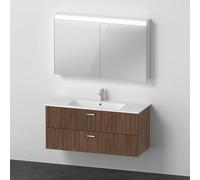 Duravit ME by Starck Lavabo avec meuble sous-lavabo Xbase, avec armoire de toilette, XB0078021210000,