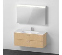 Duravit Xbase - Möbel-Set mit Spiegelschrank 490x1230x2000mm eiche natur
