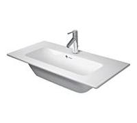Duravit ME by Starck Meuble pour lavabo compact 2342830060 blanc, 83x40cm, sans trou pour robinetterie, avec trop-plein