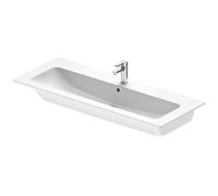 Duravit Me by Starck meuble lavabo 23611200001 123 x 49 cm, avec trou pour robinetterie, avec trop-plein, avec banc pour robinetterie, blanc WonderGliss