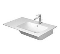 Duravit Me by Starck lavabo pour meuble 2346830058 83x49cm, vasque à droite, avec trop-plein, plage de robinetterie, 2 trous pour robinetterie, blanc