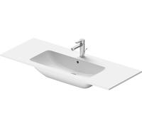 Duravit ME by Starck lavabo pour meuble, avec trop-plein, 1 trou pour robinet, 1230mm, 233612AA00, Couleur: Blanc brillant avec DuraShield