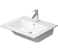 Duravit ME by Starck lavabo pour meuble, avec trop-plein, 1 trou pour robinet, 630mm, 233663AA00, Couleur: Blanc brillant avec DuraShield