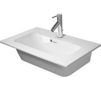 Duravit ME by Starck lavabo pour meuble Compact, avec trop-plein, 1 trou pour robinet, 630mm, 234263AA00, Couleur: Blanc brillant avec DuraShield