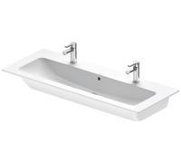 Duravit ME by Starck lavabos, avec trop-plein, 2 trous pour robinet, 1 vasque, 1230mm, 236112AA24, Couleur: Blanc brillant avec DuraShield
