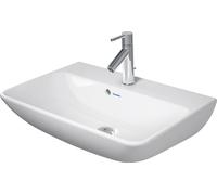 Duravit ME by Starck Lave-mains Compact 60x40cm, 1 trou de robinet, avec trop-plein, avec table de robinet,, 23436000001, Couleur: Blanc avec Wondergliss