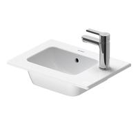 Duravit ME by Starck lave-mains pour meuble 43x30cm avec 1 trou de robinet à droite avec trop-plein avec WonderGliss blanc 07234300001