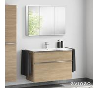 Duravit ME by Starck Meuble avec vasque et armoire de toilette, 23361000001+BE0267OA+BEA003MI,