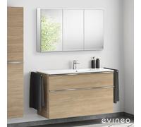 Duravit ME by Starck Meuble avec vasque et armoire de toilette, 23361200001+BE0268OA+BEA004MI,