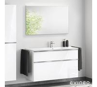 Duravit ME by Starck Meuble avec vasque et miroir, 23361200001+BE0268WH+BEA012MI,