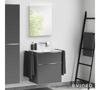Duravit ME by Starck Meuble avec vasque et miroir, 23366300601+BE0265AN+BEA009MI,