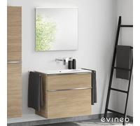 Duravit ME by Starck Meuble avec vasque et miroir, 23368300601+BE0266OA+BEA010MI,