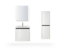 Duravit Me by Starck meuble lavabo 2336630000 63 x 49 cm, blanc , avec trou pour robinetterie, trop-plein, banque de trous pour robinetterie