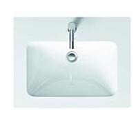 Duravit Me by Starck meuble lavabo 2336630000 63 x 49 cm, blanc , avec trou pour robinetterie, trop-plein, banc pour robinetterie