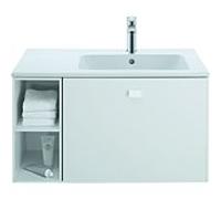 Duravit Me by Starck meuble lavabo 2346833200 830x490mm, asymétrique, vasque à droite, avec trop-plein, banc à trou pour robinetterie, 1 trou pour robinetterie, blanc satiné mat