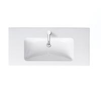 Duravit ME by Starck Meuble lave-mains, 1 trou pour robinet, trop-plein, avec table à trous, 1030 mm, 2336100000, Couleur: Blanc