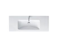 Duravit ME by Starck Meuble lave-mains, 1 trou pour robinet, trop-plein, avec table à trous, 1230 mm, 2336120000, Couleur: Blanc
