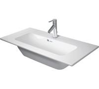 Duravit ME by Starck Meuble lave-mains Compact 83x40cm, sans trou de robinet Trop-plein, avec trou de robinet établi, 23428300601, Couleur: Blanc avec Wondergliss