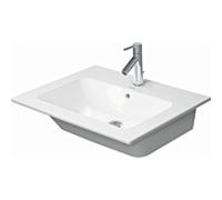Duravit ME by Starck Plan de toilette pour meubles 23366300601 63 x 49 cm, blanc, papier miracle, sans trou pour le robinet