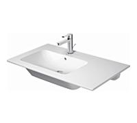 Duravit Me by Starck meuble vasque 23458332601 83x49cm, vasque à gauche, avec trop-plein, plage de robinetterie, sans trou pour robinetterie, blanc mat, WonderGliss
