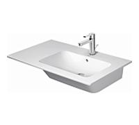 Duravit Me by Starck meuble vasque 2346833260 83x49cm, vasque à droite, avec trop-plein, plage de robinetterie, sans trou pour robinetterie, blanc mat