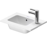Duravit ME by Starck Meubles lave-mains, 1 trou de coulée, avec trop-plein, avec table à trous, 430 mm, 0723433200, Couleur: Soie matte blanche