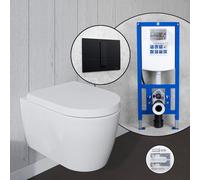 Duravit ME by Starck Pack complet avec cuvette suspendue et bâti-support neeos,, 2584092000+16791BM#SET,