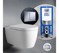 Duravit ME by Starck Pack complet cuvette suspendue et bâti-support neeos,, 45290900A1+16791CR#SET,
