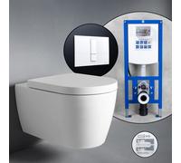 Duravit ME by Starck Pack complet cuvette suspendue et bâti-support neeos,, 45290900A1+16791WH#SET,