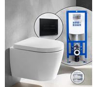 Duravit ME by Starck Pack complet cuvette suspendue et bâti-support neeos,, 45300900A1+16601BM#SET,