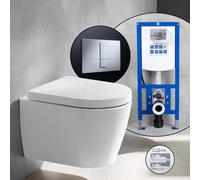 Duravit ME by Starck Pack complet cuvette suspendue et bâti-support neeos,, 45300900A1+16791CR#SET,