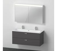 Duravit ME by Starck Plan vasque double avec meuble Xbase et armoire de toilette, XB006704949,