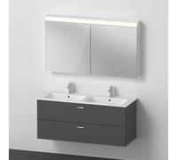 Duravit ME by Starck Plan vasque double avec meuble Xbase et armoire de toilette, XB006804949,