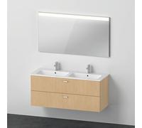 Duravit ME by Starck Plan vasque double avec meuble Xbase et miroir, XB0074030300000,