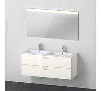 Duravit ME by Starck Plan vasque double avec meuble Xbase et miroir, XB007404545,