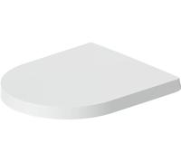 Duravit ME by Starck Siège de WC Compact, charnières en acier inox, avec dispositif d'abaissement automatique, 0020193200, Couleur: Soie matte blanche