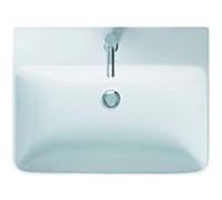 Duravit Me by Starck vasque 23356532001 65 x 49 cm, blanc soyeux mat, WonderGliss, avec trou pour robinetterie, avec trop-plein, avec banc pour robinetterie