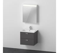 Duravit ME by Starck Vasque avec meuble XBase et armoire de toilette, XB0075L4949,