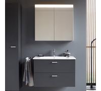 Duravit ME by Starck Vasque avec meuble XBase et armoire de toilette, XB007604949,