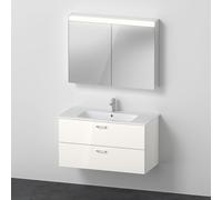 Duravit ME by Starck Vasque avec meuble XBase et armoire de toilette, XB007704545,