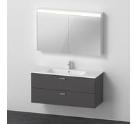 Duravit ME by Starck Vasque avec meuble XBase et armoire de toilette, XB007804949,