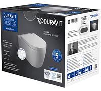 Duravit Me by Starck Wall - Ensemble WC 45290900A11 avec siège WC , sans rebord, WonderGliss blanc